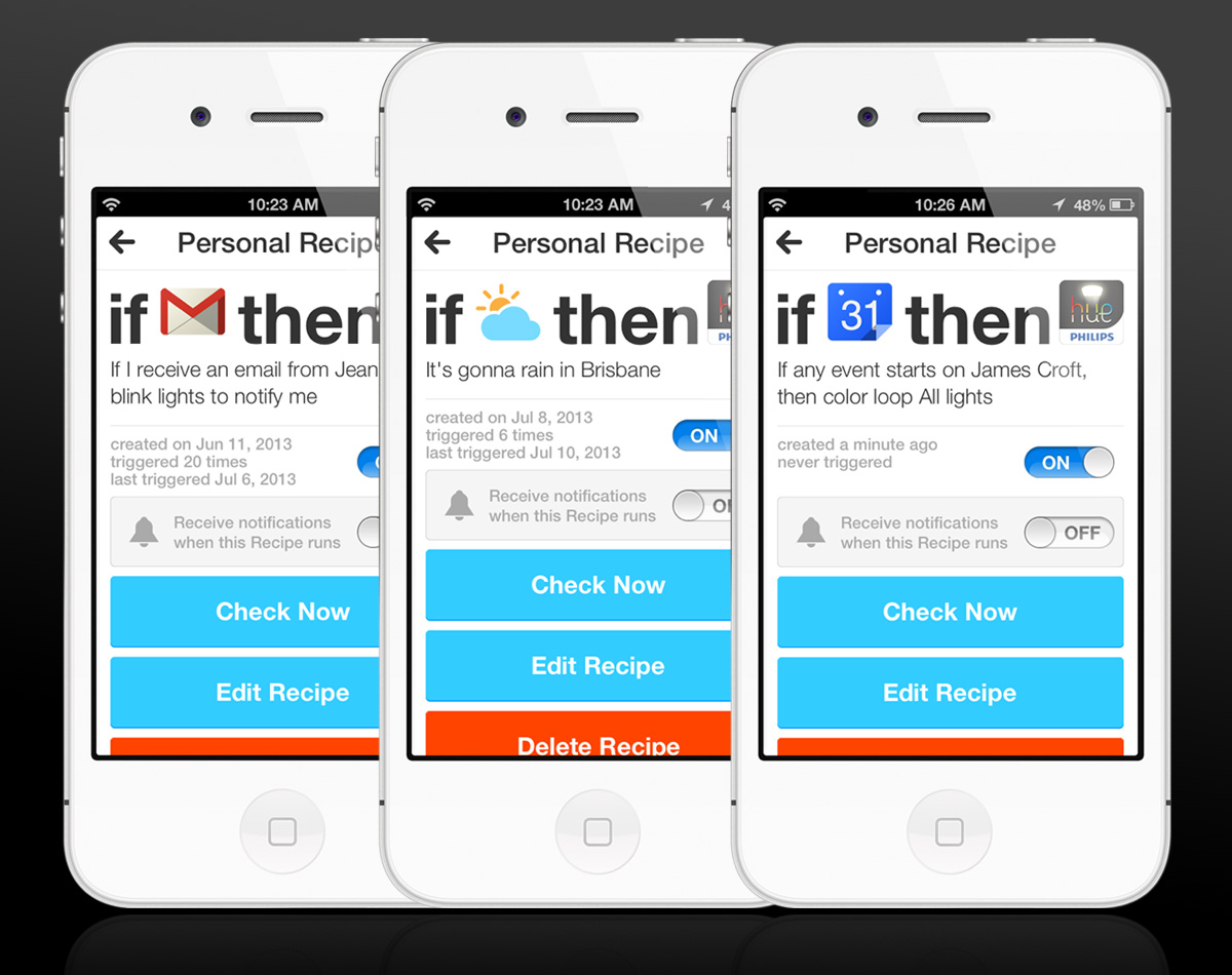 Hue can integrate with the new IFTTT app