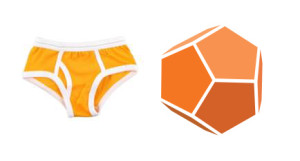 RJ Metrics logo next to a pair of underpants