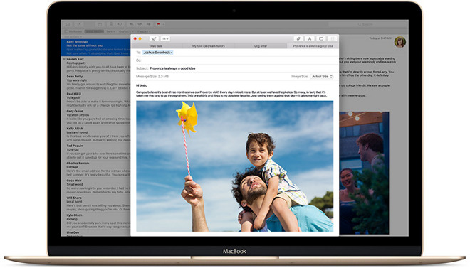 Apple Mail on MacBook Pro